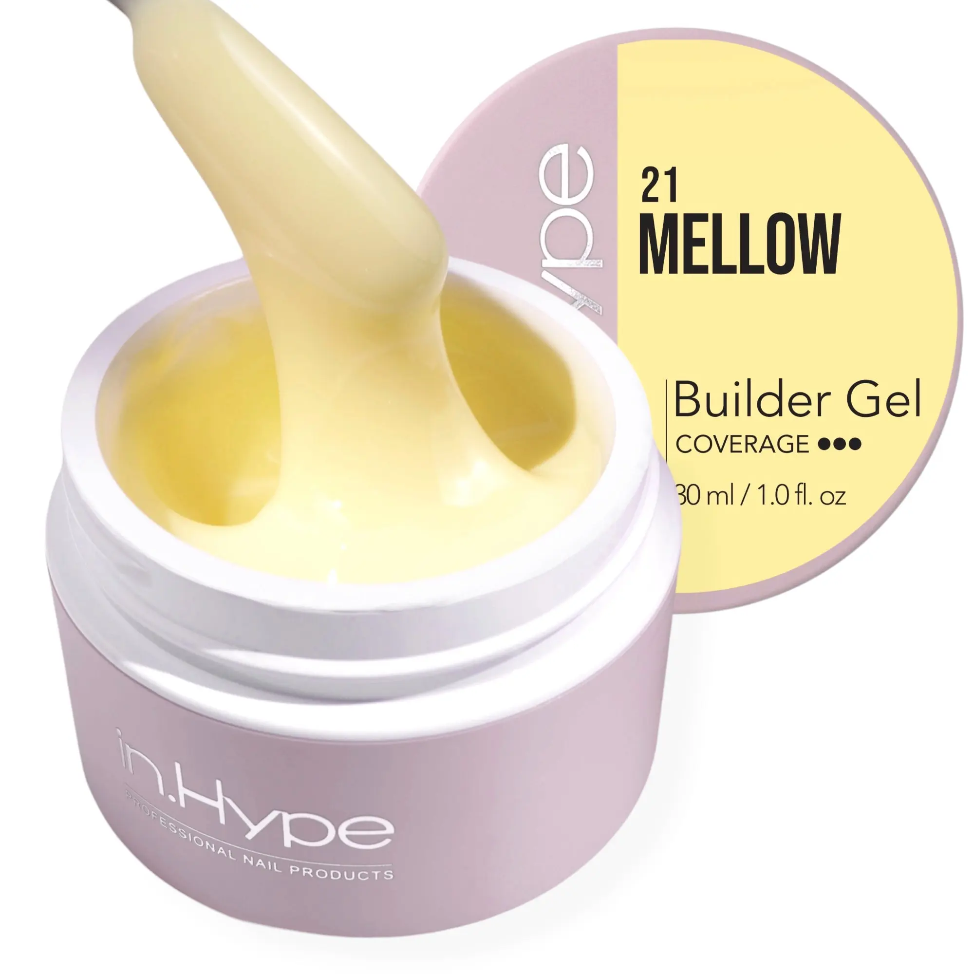 In.Hype Hard Builder Gel -  Mellow #21 buttery yellow