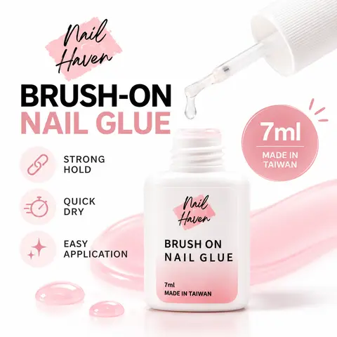 Nail Haven | Super Strong Brush On Glue for Press on Nails | 7ML
