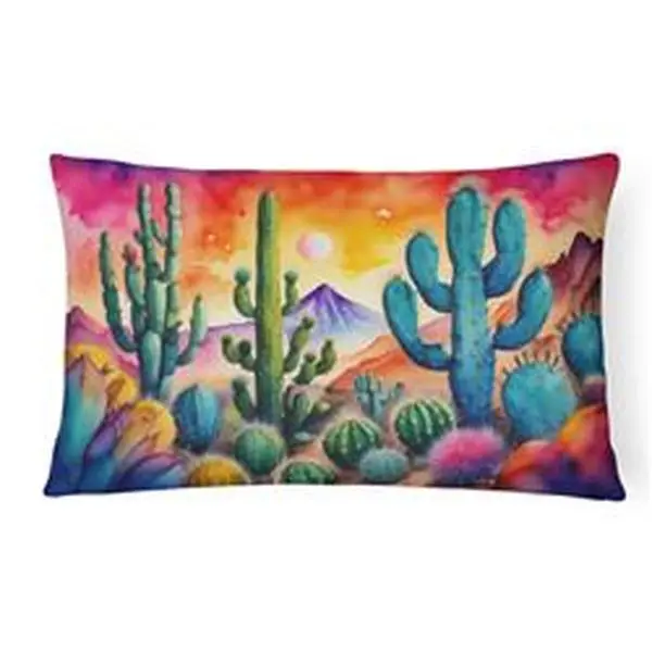 16 x 12 in. Unisex Cactus in Color Fabric Decorative Pillow