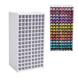 Art Marker Storage Rack for 120 Markers, Watercolour Brushes Pens Color Pencils Organizer Holder for Desk