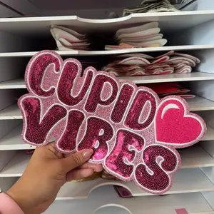 cupid vibes iron on patch