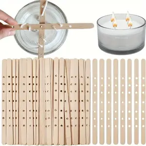 Wooden Candle Wick Holder, 30pcs/set Candle Wicks Centering Device, Wick Holders for Large & Multiwick Candles, Home Decor Supplies, Halloween
