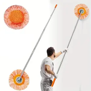 78.7 inches 360 Rotatable Adjustable Cleaning Mop, Beneath Cleaning Mop, 5s to Absorb Water, Long Handle Microfiber Easy Cleaning, Extended Handle Wall CleanMop, for High Places, Corners, Gaps
