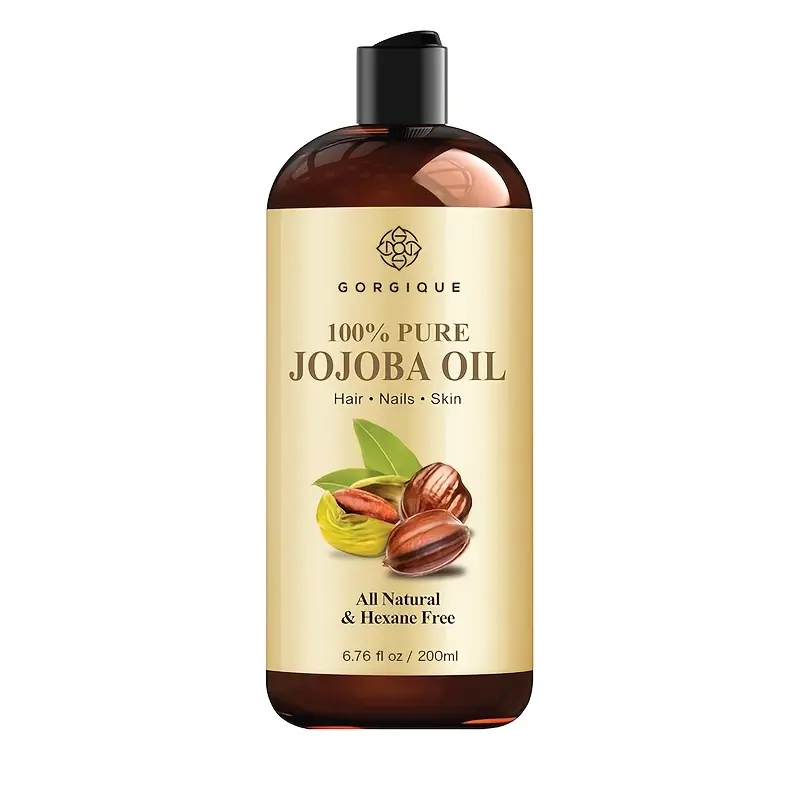 Gorsique 100% Pure Jojoba Oil 200ml - Cold Pressed Skin & Hair Care Oil - Natural Hexane-Free Formula for Men & Women - Hair Growth Oil - Cosmetic Daily Use