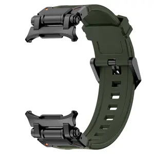 Rubber Watch Band, 1 Count Stainless Steel Watch Band for Samsung Galaxy Watch Ultra Band 47mm, Sports Bracelet for Men, Durability