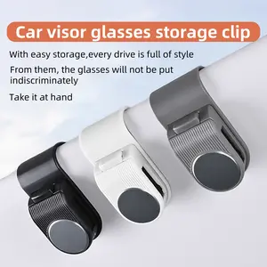 One-Handed Operation Sunglasses Holder For Car, Visor Sunglasses Holder Clip, Conveniently Holds Sunglasses, Car Accessories Interior