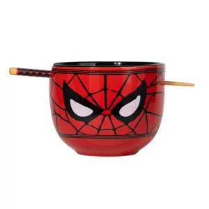 Marvel Spider-Man Face 20-Ounce Ramen Bowl and Chopstick Set