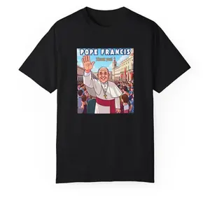 Pope Francis T-Shirt, Pope Francis Homage T-Shirt, Unisex Shirt for Fans, Religious Gift, Pope Francis Tee, Vatican Apparel