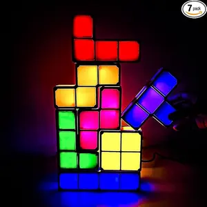 PuzzleGlow 3D DIY Stackable Night Lamp - High-Quality Design, Easy to Assemble, Ideal for Home Decor Interlocking LED