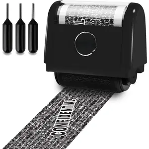 Identity  Protection Roller  Set - Black (3 Refill Ink Included)