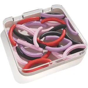 32PCS Eyelash Curler Refills with a Square-Case, Colorful Eyelash Curler Pads, Compatible with Universal Lash Curler, Soft and Elastic to Curl Your Lashes Perfectly