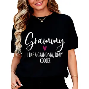 Men's Unisex Cotton T-Shirt - Grammy Print, Planet-Themed, Perfect Fit for Mothers Day Gifting (Cooler Alternative to Grandma Styles)