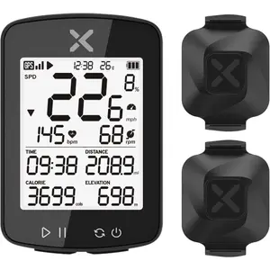 G+ Gen2 GPS   ANT+/  IPX7 Cycling  Rechargeable Speedometer Odometer with 2.2 inch LCD Screen, 28 hrs Long  Life with Vortex Speed Cadence Sensor-2 Pack