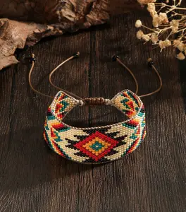 BOHEMIAN STYLE BEADED WOVEN (TRIBAL) BRACELET