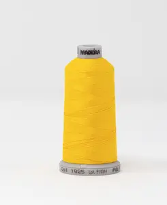 Madeira Polyneon Ref. # 1624 -- Egg Yolk Yellow -- Weight #40 -- Machine Embroidery Thread - 1100 Yards Spool