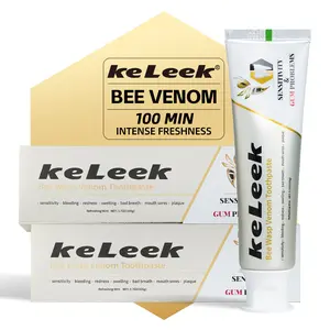 3pcs yellow Bee Wasp Venom Whitening Toothpaste for Sensitive Teeth and Gums Problems -Bleeding Gums, Redness & Swelling Gums, Bad Breath, Mouth Sores,Plaque