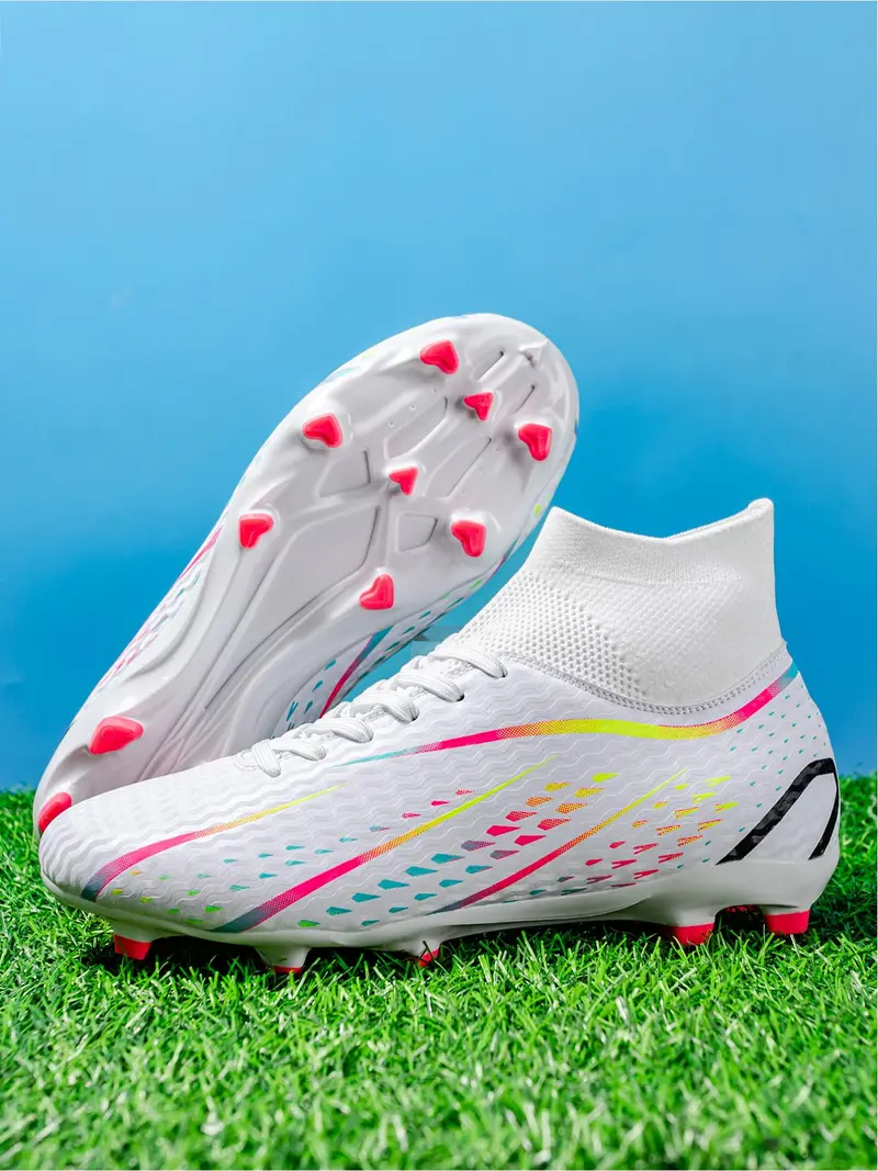 Professional High-Top Soccer Cleats Fg Ag, Unisex Training  display picture 1