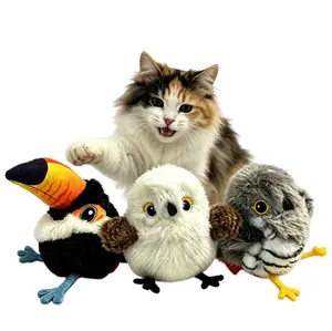 Interactive Chirping Bird Cat Toy, USB Rechargeable Realistic Flapping Bird with Catnip for Indoor Cats, Motion Acti,Rechargeable Chirping Flapping Bird Toyvated Kitten Toy#Summervibes #petLovers