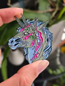 Mutant Unicorn Anodized Rainbow Metallic Pin
