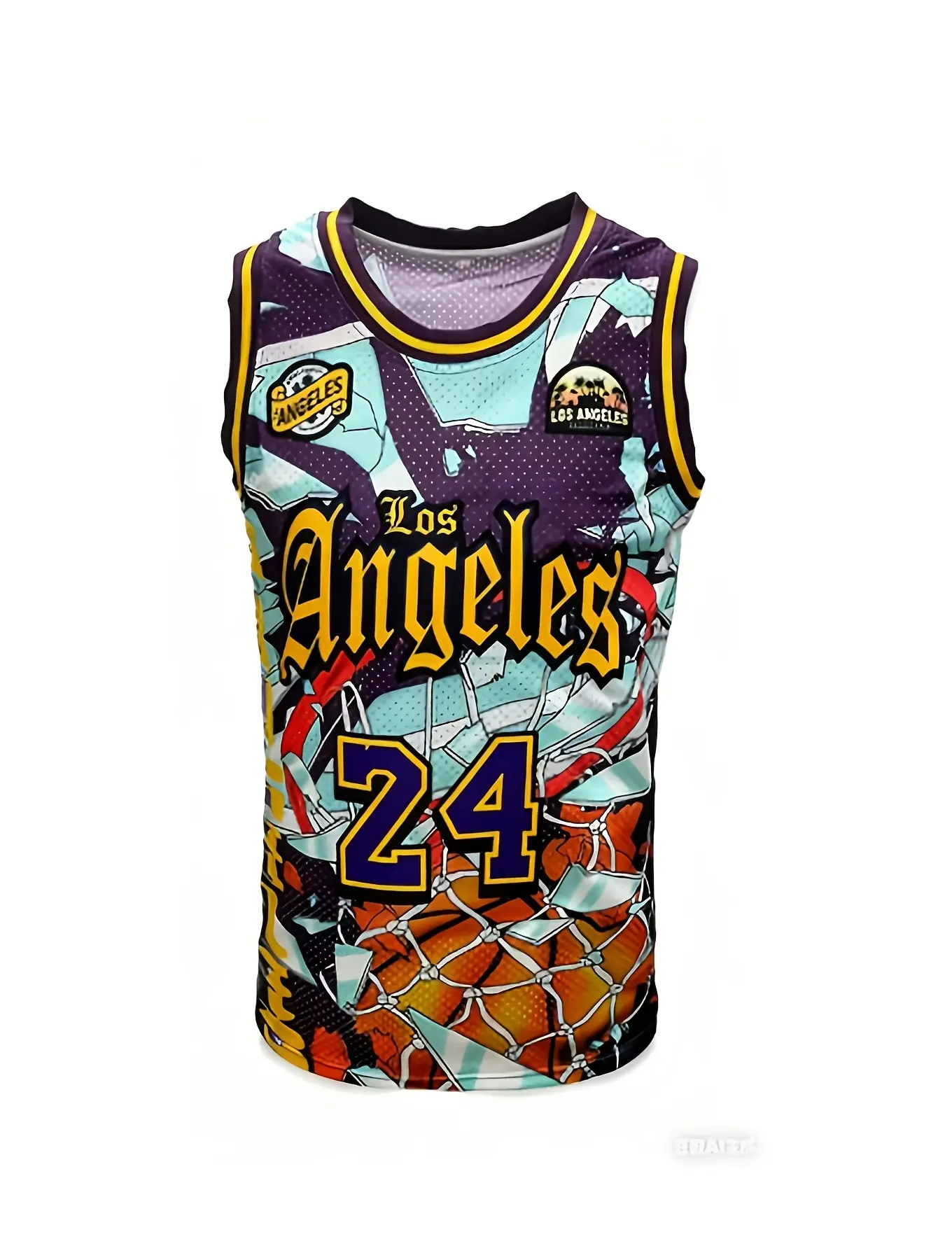 Men'S #24 Basketball Jersey, Stylish Tank Top for Men