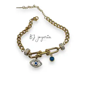 COPPER EYE CHARM BRACELET (1776)