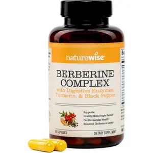 NatureWise Berberine 1000mg - Berberine Phytosome + HCI + Turmeric & Digestive Enzymes - Supports Healthy Blood Sugar + GI + Metabolism + Cholesterol - Non-GMO, USA Manufactured - [30 Day Supply]