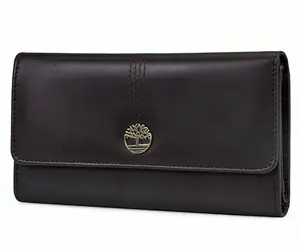 Timberland Womens Leather Wallet RFID Protection Snap button closure Clutch