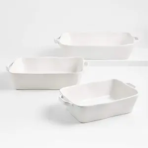Marin Stoneware White Bakers, Set of 3