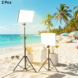2-Pack Video Light Kit with 10" Tri-Color Ring Lights (2800-6500K) & 43" Adjustable Phone Holder | Perfect Dimmable Lighting for Game Streaming, YouTube, TikTok | Essential Gear for March Madness, Spring Break & World Cup Content Creation