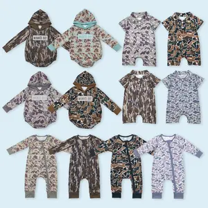 Camouflage print toddle baby long sleeve romper
