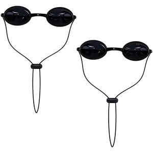 Protective Goggles for Red Light Therapy Pack of 2, Safety Glasses for Tanning Use, Eye Protection for Light Therapy without Blocking Light, Safe Transparent See-Through Material, Storage Box Included