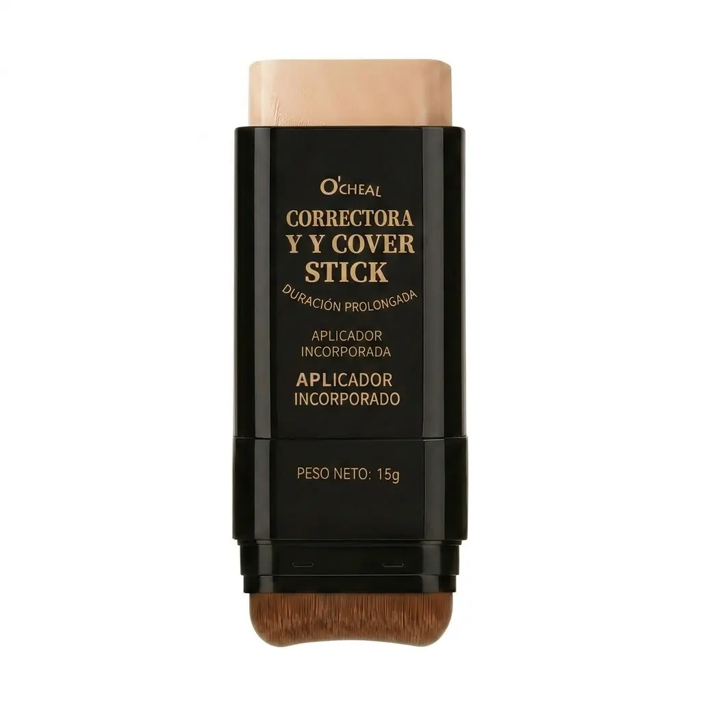 2-in-1 Foundation & Concealer Stick with Built-in Brush - HighCoverage, Long-Lasting Wear, Quick Makeup for Busy Users,No Powder Buildup Cosmetic