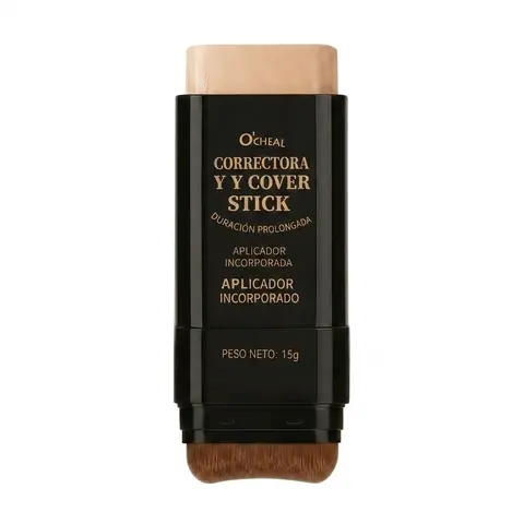 2-in-1 Complexion Stick - Foundation & Concealer with Built-in Brush, All Day Coverage, Even Skin Tone, Natural Look, Flawless Base, Contour-Friendly, Quick Makeup for Busy Users, No Powder Buildup Cosmetic,sohochic
