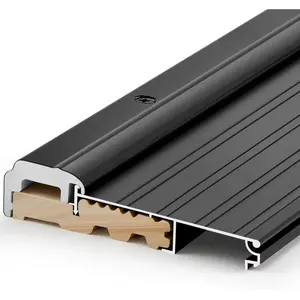 36" Aluminum Exterior Door Threshold 5 5/8" Swing Threshold Black Heavy Duty Aluminum Door Sill Pan for Weatherproof & Easy Install for Residential/Commercial Use, 1 Pcs