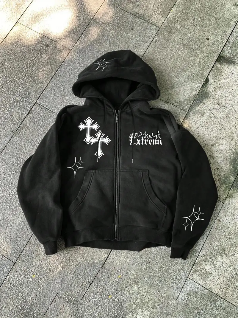 Black cross hoodie - TikTok Shop