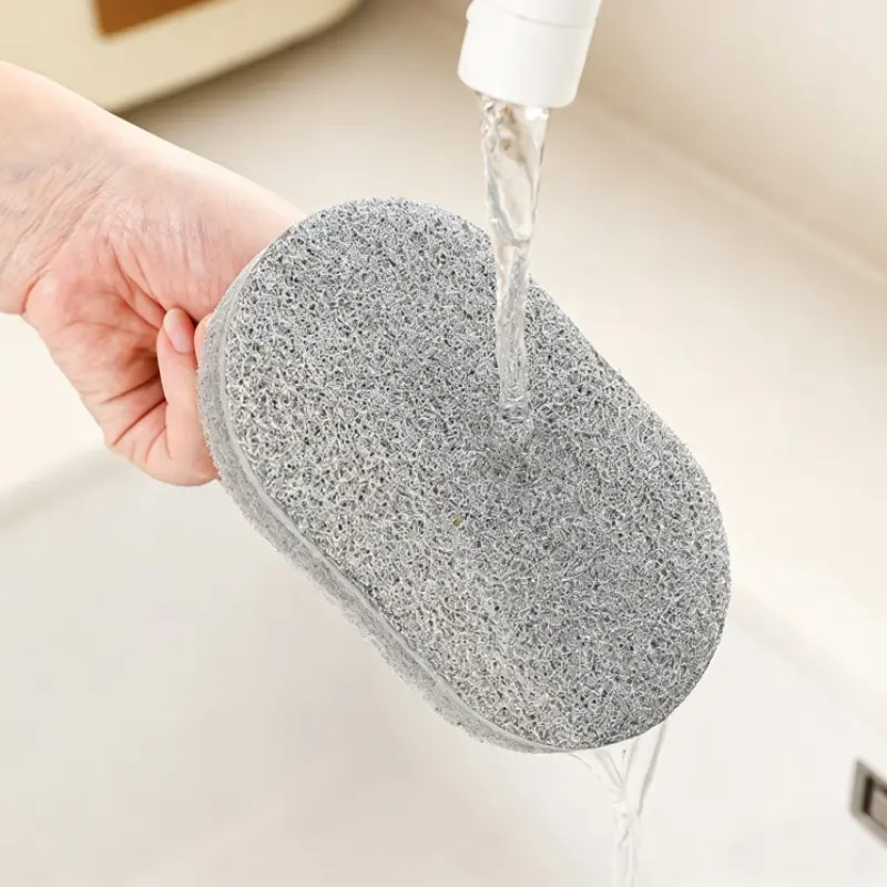 Multi-Functional Kitchen Cleaning Brush with Handle, Sponge Scrubber for Bathroom Sink, Stove Top, Bathtub, Home Cleaning Tools, Cleaning Products