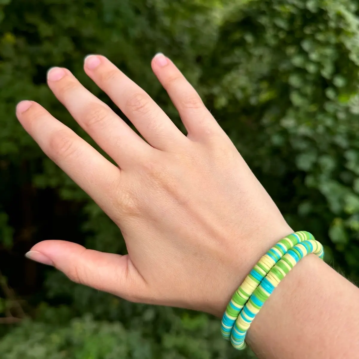 Multicolored Clay Beaded Bracelets