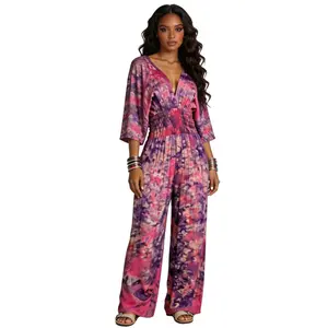 Women’s Tie Dye Jumpsuit – Loose Fit Boho Romper with Two Side Pockets | Comfortable Summer Outfit - One Size Fits All