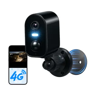 4G LTE Cellular Security Camera Magnetic Mount, No WiFi Security Cameras Indoor Built-in eSIM, 2K Wireless Outdoor Off-Grid Battery Camera Without Internet, PIR Motion Detection, Color Night Vision, 2 Way Audio