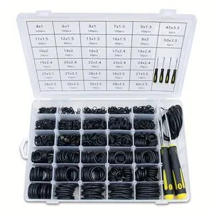 1540Pcs Rubber O-Ring Assortment Kit with 4Pcs Hook and Pick Set, NBR Sealing Washers for Plumbing, Automotive & Pressure Washer