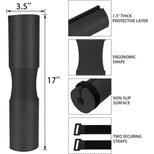 Barbell Pad Squat Pad for Squats-Squat Bar Pad-Great for Weightlifting,Lunges and Hip Thrusts-Foam Sponge Pad-Fit Standard and Olympic Bars Perfectly