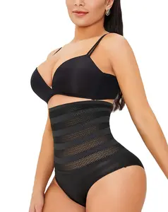 JOEEOS Tummy Control Shapewear Panties for Women High Waisted Body Shaper Underwear Butt Lifting Shapewear Slimming Girdle Panty Black