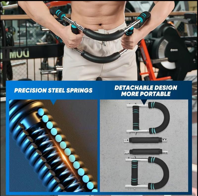 Terra Gym Arm Trainer，Chest workoutStrengthen Chest and Arm Muscles Men's FitnessTrainer Detachable Portable Spring ResistanceHome Fitness Equipment #dealsforyoudays Adjustable Hand Strengthener