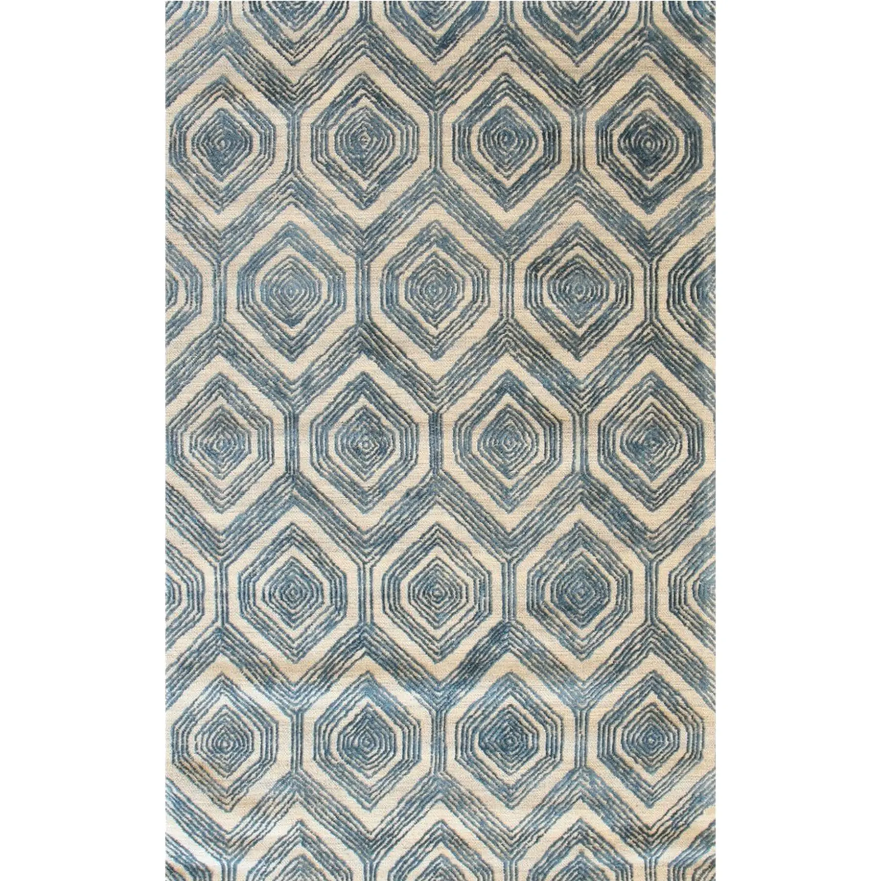 Maya Sophisticated Ivory Hand Tufted Wool & Viscose Rug