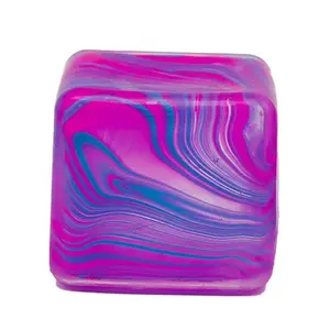 Textured soft squeezie rubber decorative piece made from square maltose candies, has a slow-rebounding, fun, and stress-relieving quality, making it perfect for relaxing at home or in the office super squishy.