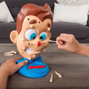 Pimple Popping Prank Toy, Simulated Face Shape Acne Squeezing Game, Parent-Child Interactive Desk Game, Fun Family Activity, Entertainment