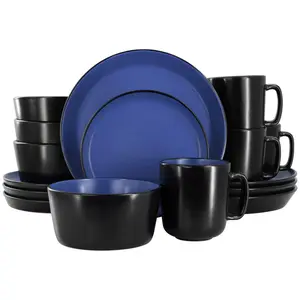 Elama Bacarra 16 Piece Stoneware Dinnerware Set