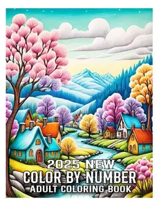 2025 Color By Number Adult Coloring Book – Large Print, Easy Color by Number with 100 Pages | Butterflies, Animals, Landscapes & More