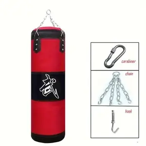 Boxing Sandbag, 1 Count Hanging Boxing Bag with  Chain & Hook,     Training Equipment for Home Gym Workout