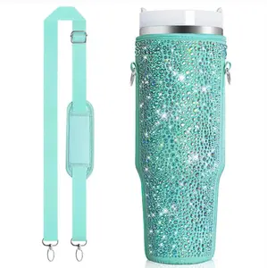 Bling Tumbler Carrier Bag, Carrier Bag With Strap for 40oz Cup, Tumbler Bottle Cover without Cups for Outdoor Sports Travel